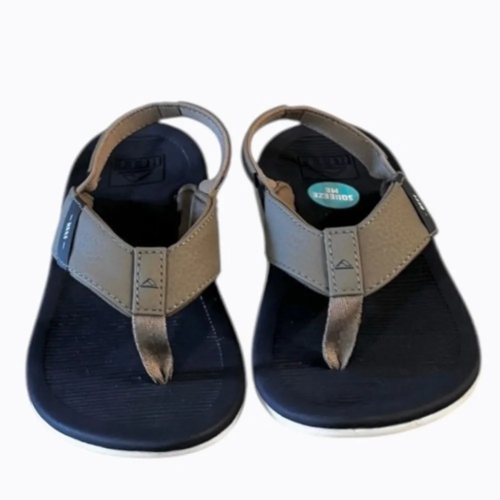 Reef Santa Ana Kids Brown‎ Blue Flip Flop Size 11 Toddler Sandals Boy Girls